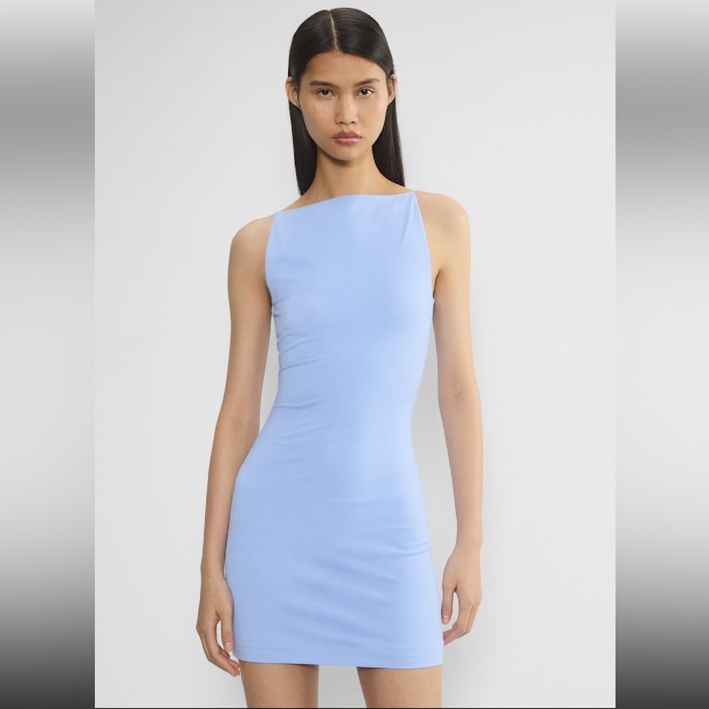 Aritzia Contour Svelte Second-skin boatneck dress / Dayflower Blue / small / s